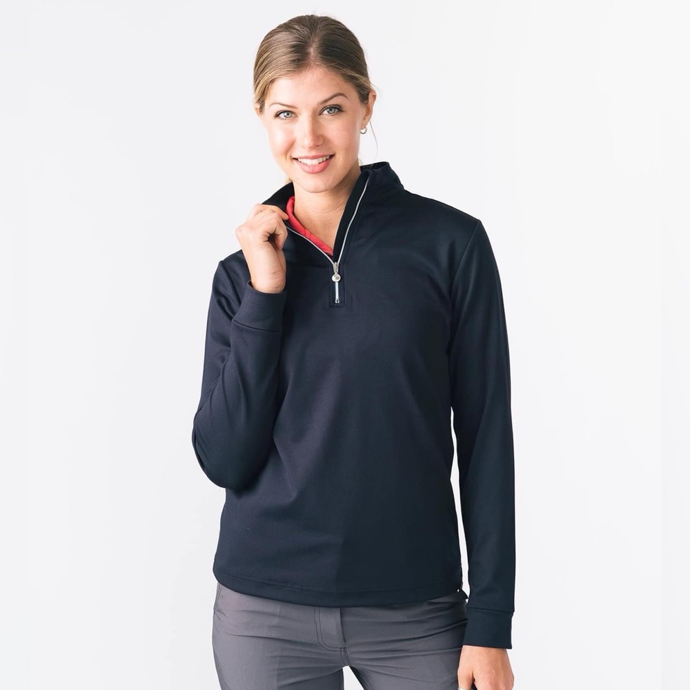 Women’s Navy Clubhouse 1/4 Zip ZYIA Medium NWT 639